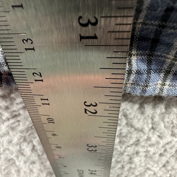 Columbia Mens L Flannel Shirt Blue Gray Plaid Cotton Heritage Outdoor Casual - Picture 10 of 11